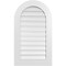 Ekena Millwork Round Top Surface Mount PVC Gable Vent: Functional, w/ 3-1/2"W x 1"P Standard Frame, 22"W x 38"H GVPRT22X3801SF - alternate 1